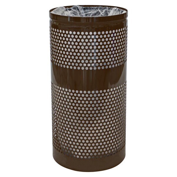 Ex-Cell Kaiser 20-Gal. Receptacle - Steel, Coffee Gloss WR-22R COFFEE - main